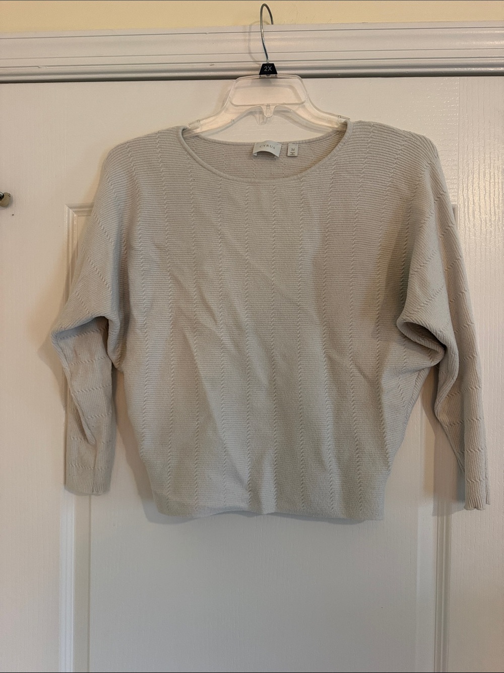 Cyrus Cream Crewneck Knit Sweater